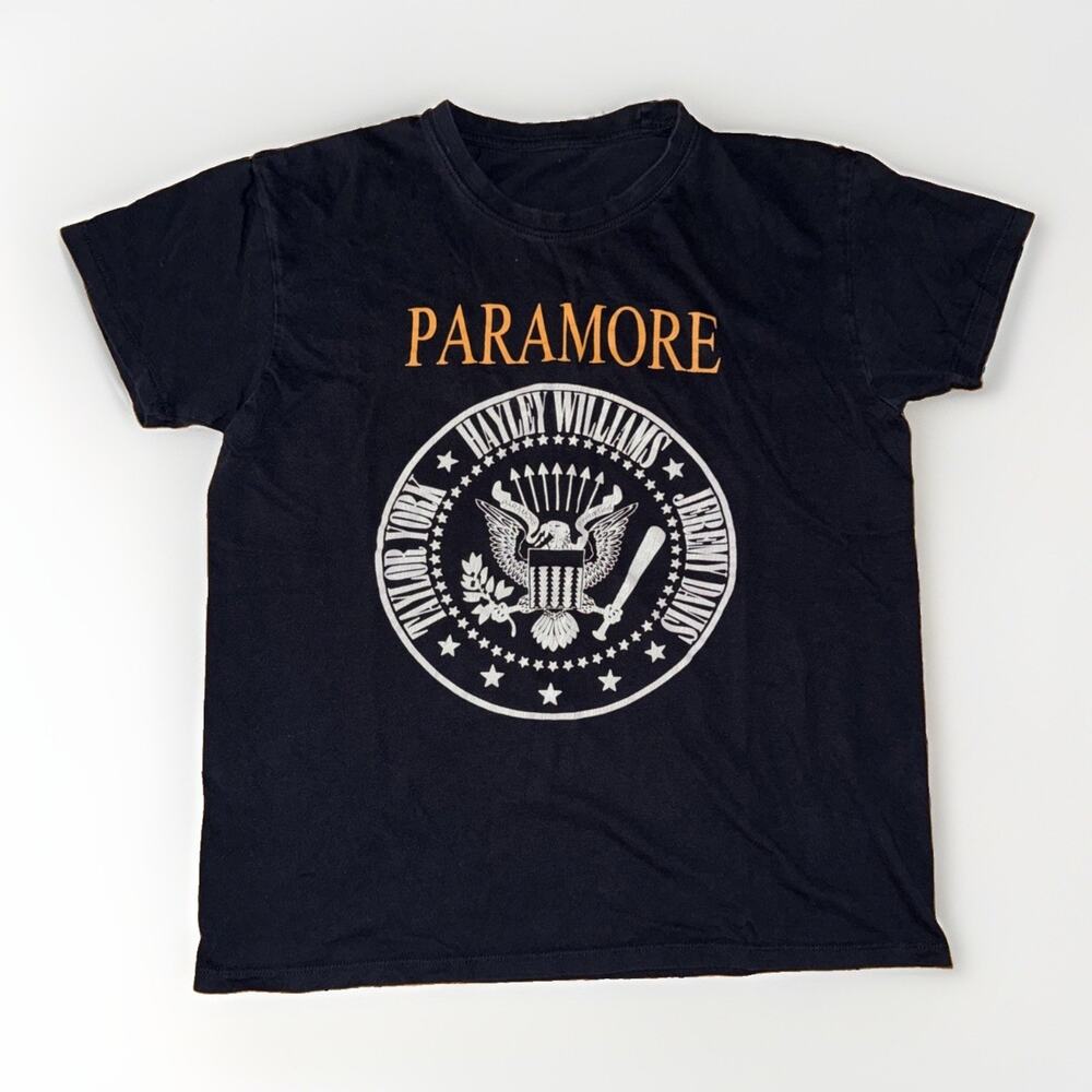 Vintage Paramore Band T-Shirt Black Medium 20x24